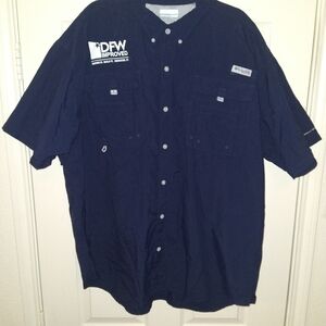 Columbia PFG Blue Vented Outdoor Fishing Shirt Men's sz XXL